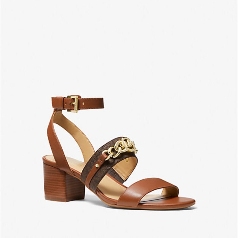 Roxane Flex Embellished Leather and Logo Sandal